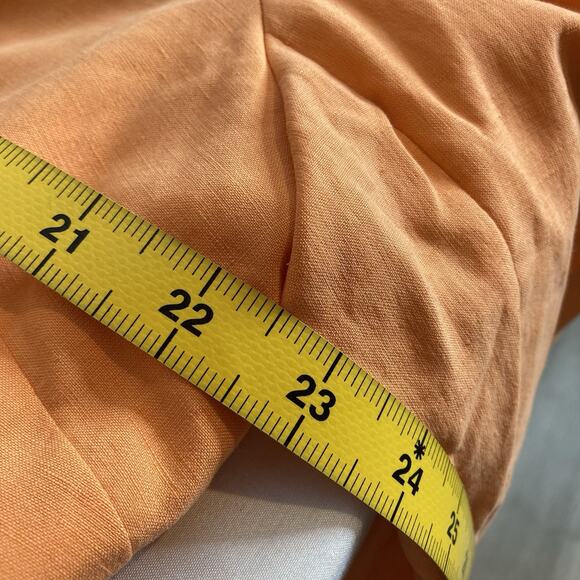 Coldwater Creek Womens Orange Silk Linen Blend Open Front Blazer Size 1X Coastal - Picture 4 of 11